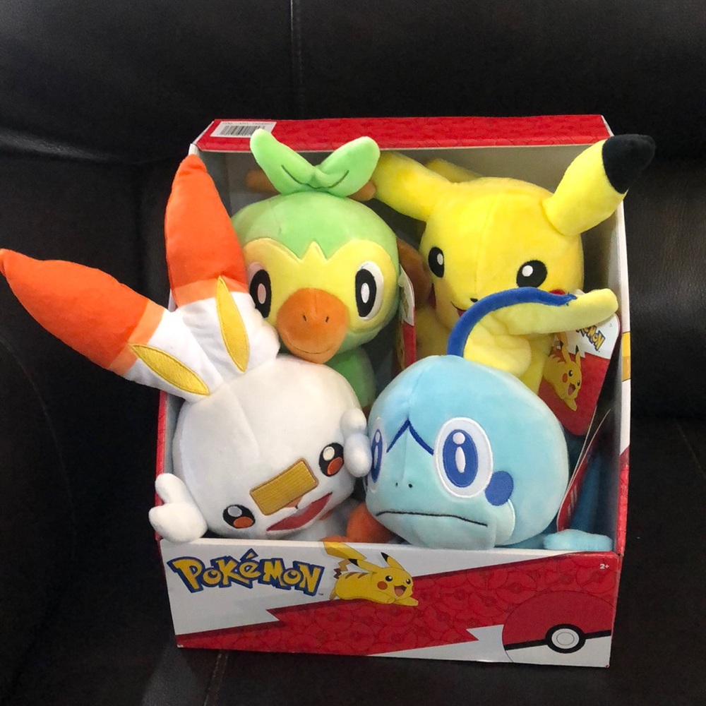 FOUR 7” Pokémon plush characters! Perfect gift for a Pokémon fan!